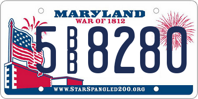 MD license plate 5BB8280