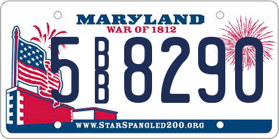MD license plate 5BB8290