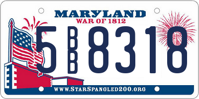 MD license plate 5BB8318