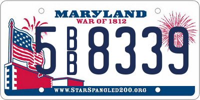 MD license plate 5BB8339
