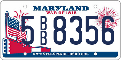 MD license plate 5BB8356