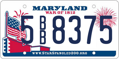 MD license plate 5BB8375