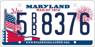 MD license plate 5BB8376