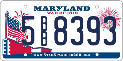 MD license plate 5BB8393