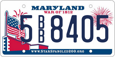 MD license plate 5BB8405