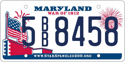 MD license plate 5BB8458