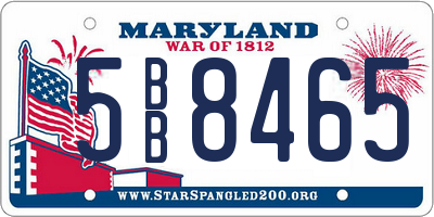 MD license plate 5BB8465