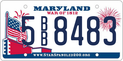 MD license plate 5BB8483