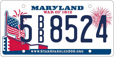 MD license plate 5BB8524