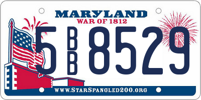 MD license plate 5BB8529