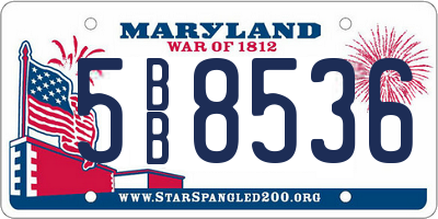 MD license plate 5BB8536