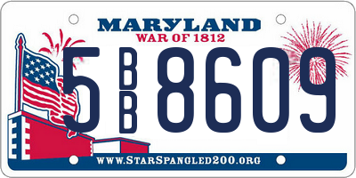 MD license plate 5BB8609