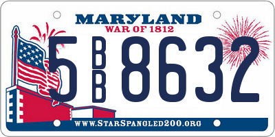 MD license plate 5BB8632