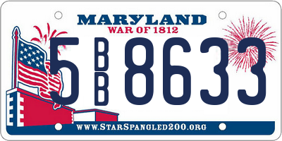 MD license plate 5BB8633