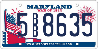 MD license plate 5BB8635