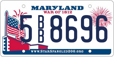 MD license plate 5BB8696