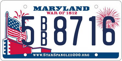MD license plate 5BB8716