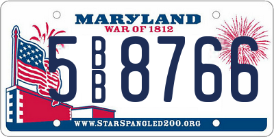 MD license plate 5BB8766