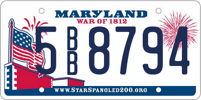 MD license plate 5BB8794