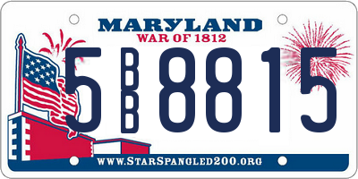 MD license plate 5BB8815