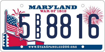 MD license plate 5BB8816