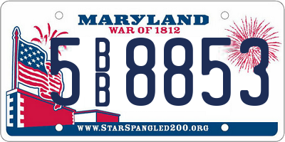 MD license plate 5BB8853