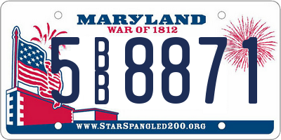 MD license plate 5BB8871