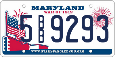 MD license plate 5BB9293