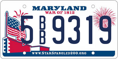 MD license plate 5BB9319
