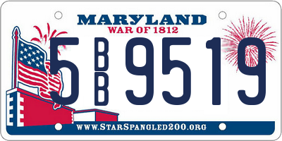 MD license plate 5BB9519