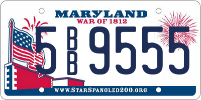 MD license plate 5BB9555