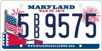 MD license plate 5BB9575