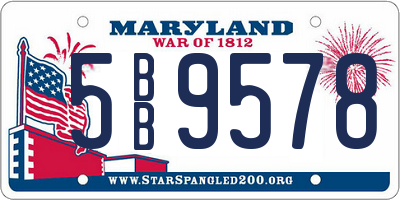 MD license plate 5BB9578