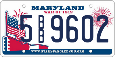 MD license plate 5BB9602