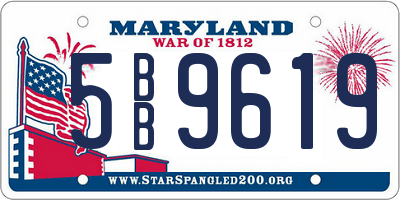 MD license plate 5BB9619