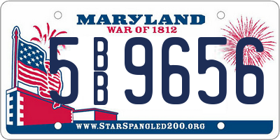 MD license plate 5BB9656
