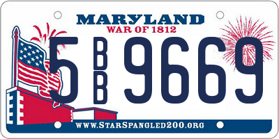 MD license plate 5BB9669