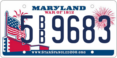 MD license plate 5BB9683