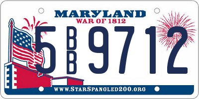 MD license plate 5BB9712