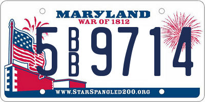 MD license plate 5BB9714