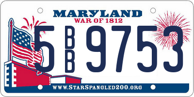 MD license plate 5BB9753