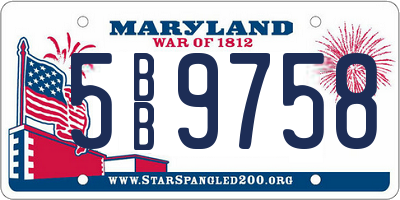 MD license plate 5BB9758