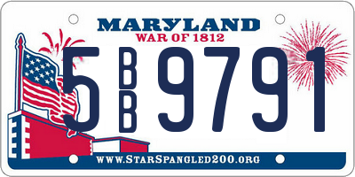 MD license plate 5BB9791