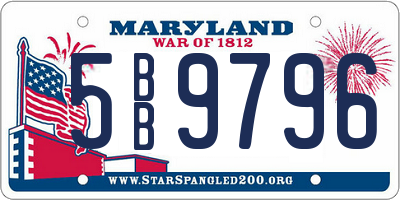 MD license plate 5BB9796