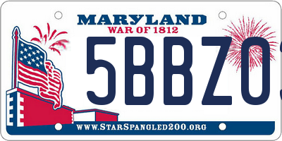 MD license plate 5BBZ03