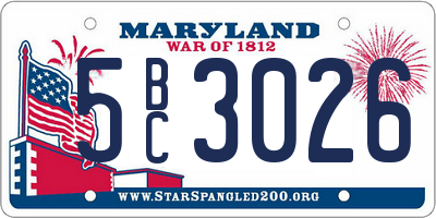 MD license plate 5BC3026