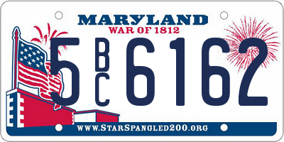 MD license plate 5BC6162