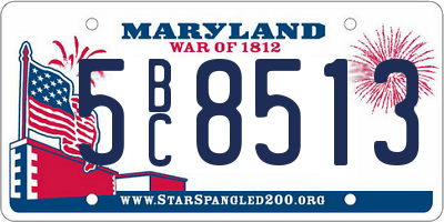 MD license plate 5BC8513