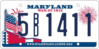 MD license plate 5BD1411