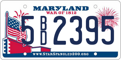 MD license plate 5BD2395